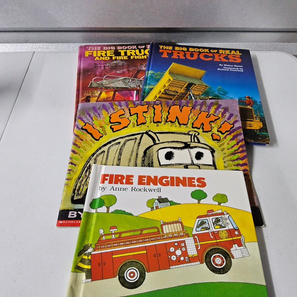 Fire Trucks Books Lot‎ Kids Fire Engines I Stink! Real Trucks Firefighting